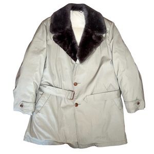 Vintage LL Bean Insulation Prime Northern Goose Down 1960’s Parka Trench Coat 46